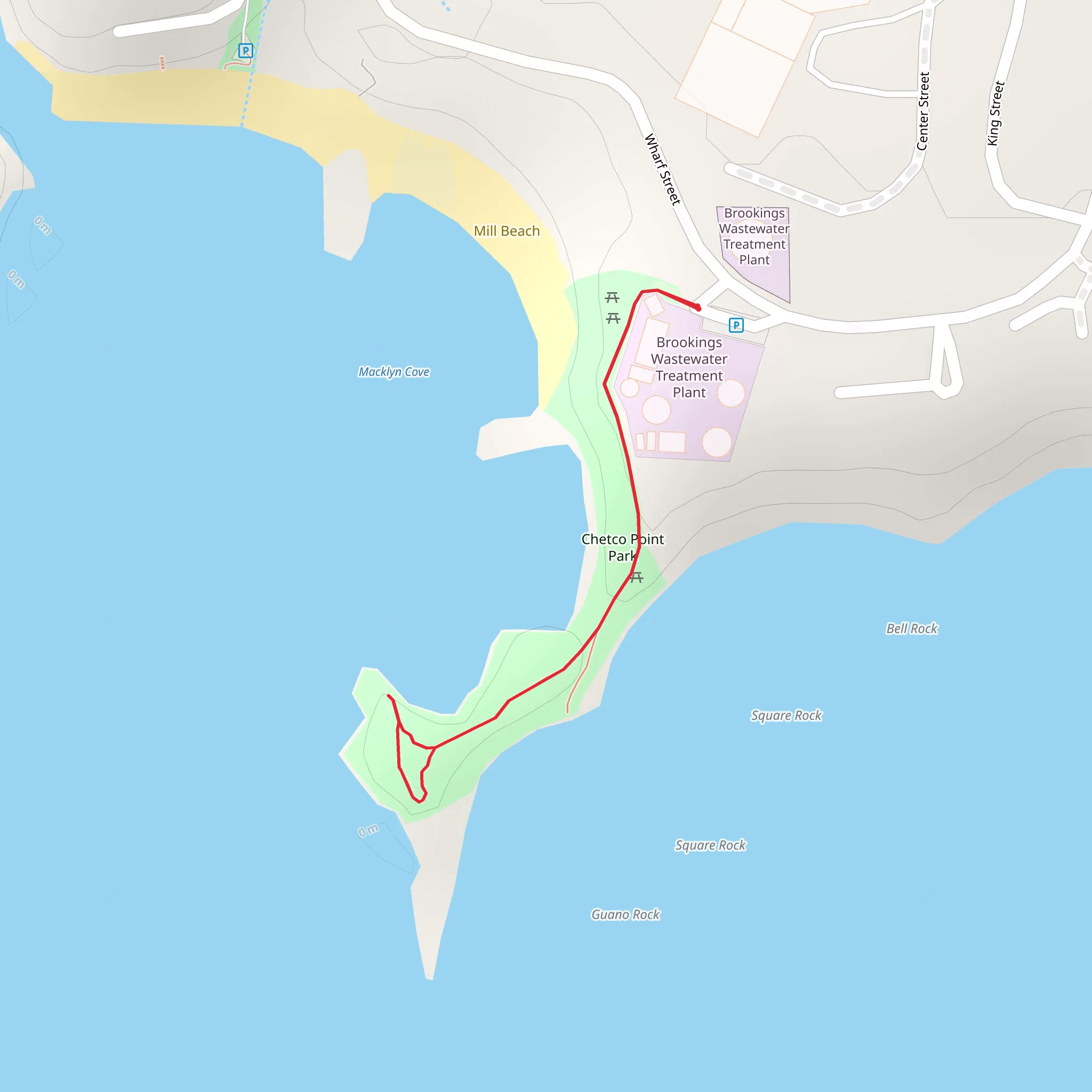 Macklyn Cove - Chetco Point Park mobile static map