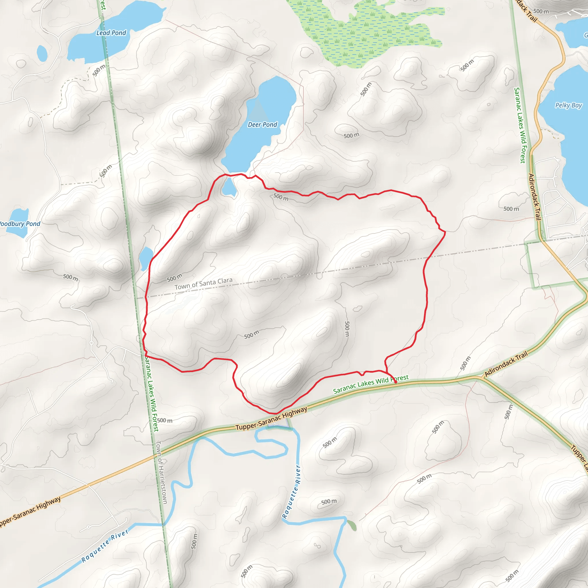 Deer Pond Loop mobile static map