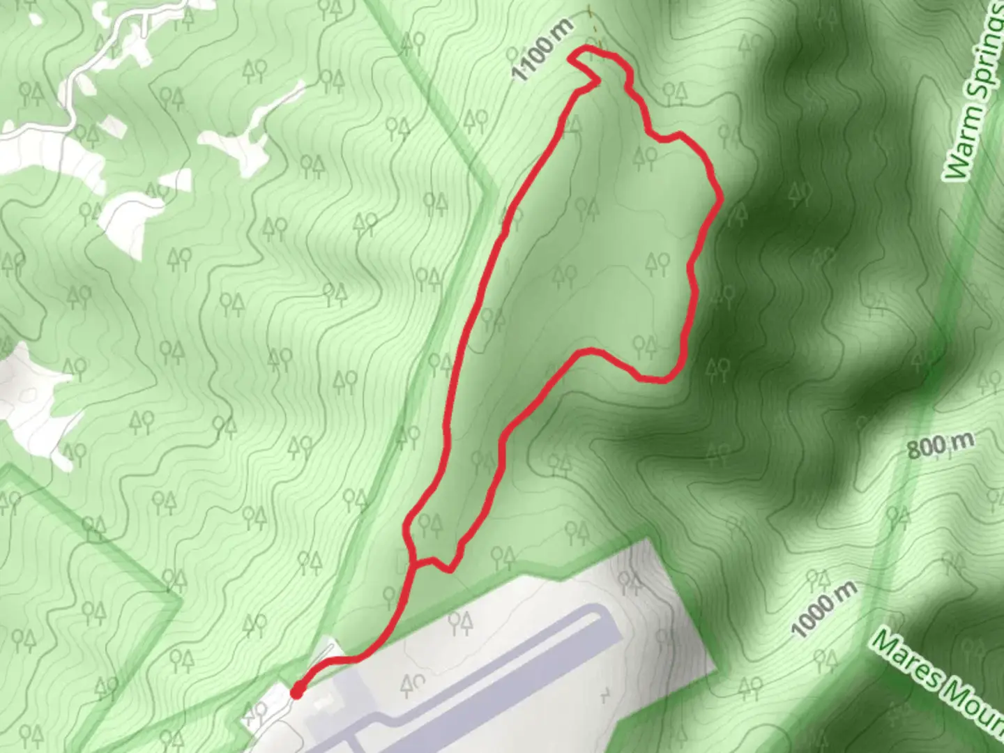 An image depicting the trail Homestead Skyline Road Loop and its surrounding area.