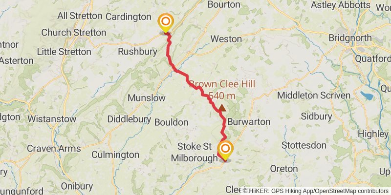 Chepstow to Berwick - upon - Tweed - Great English Walk stage 9 Map