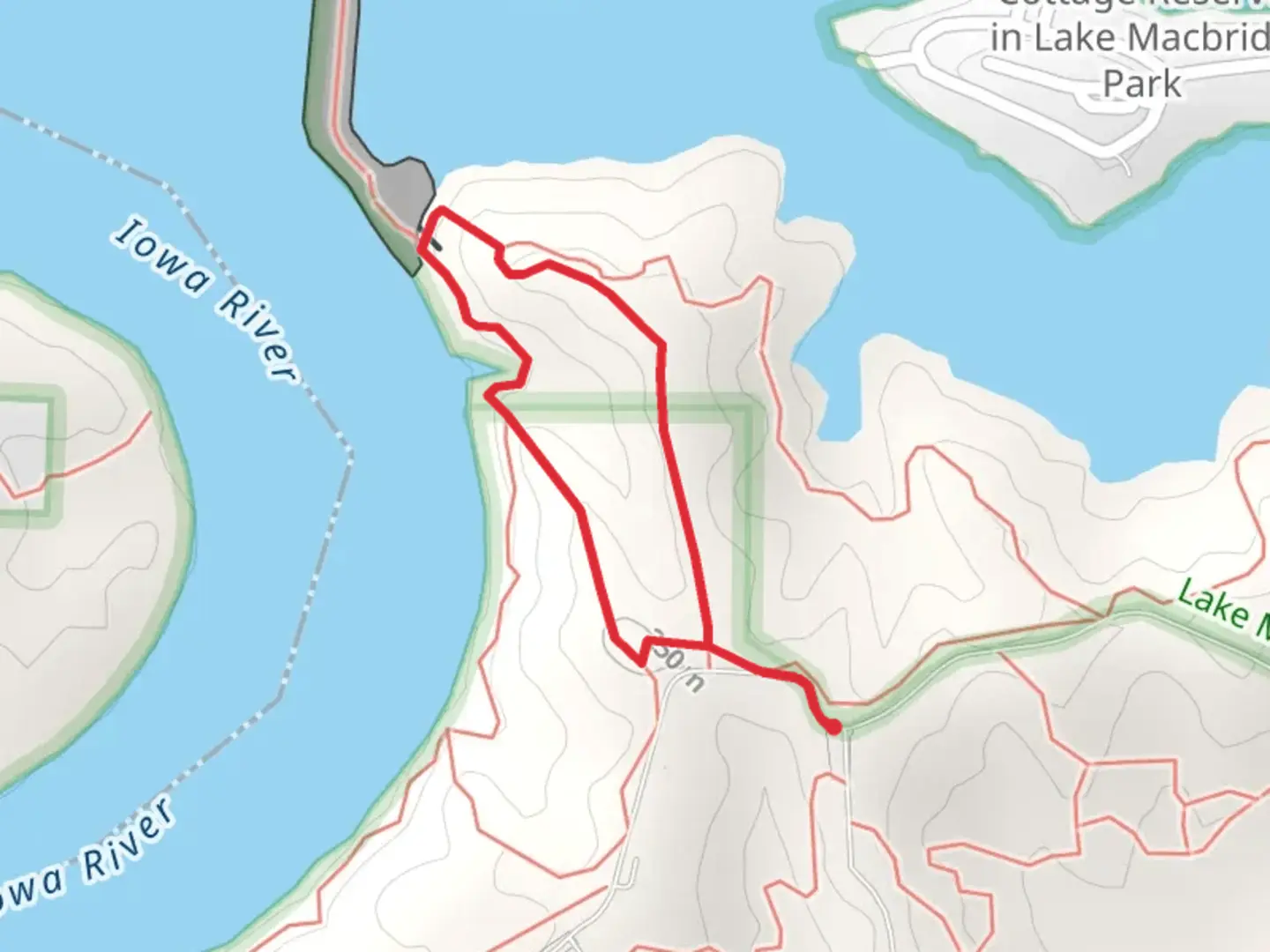 An image depicting the trail Raptor Ridge Road Northeast Loop and its surrounding area.