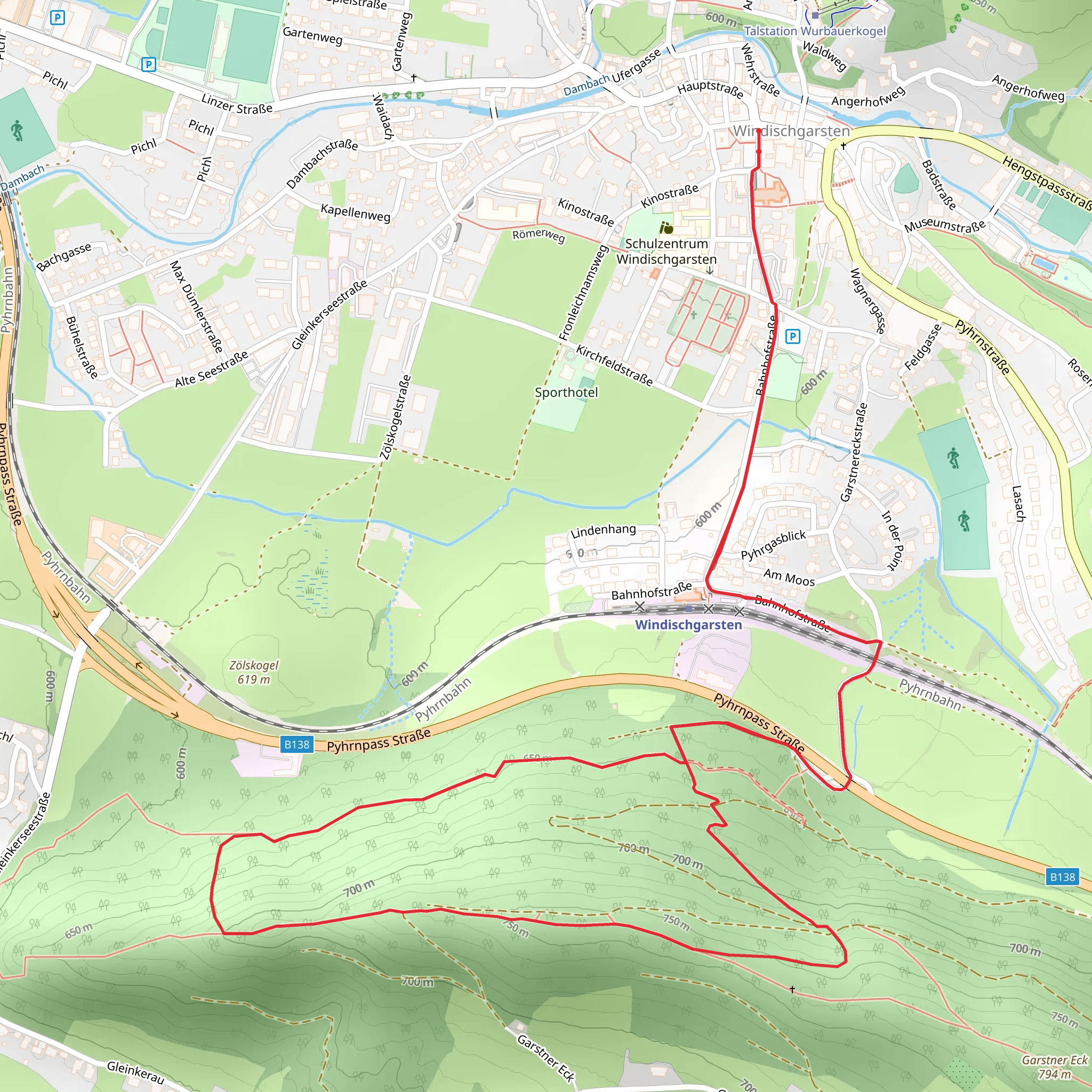 Garstnereck Loop Trail mobile static map