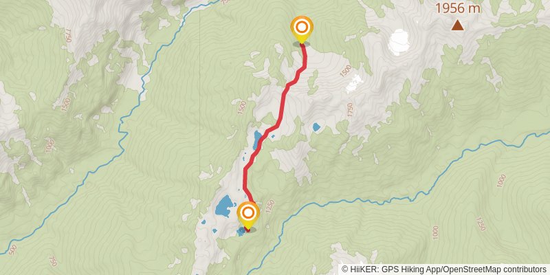 Enchanted Valley - LaCrosse Basin Loop alt 1 Map