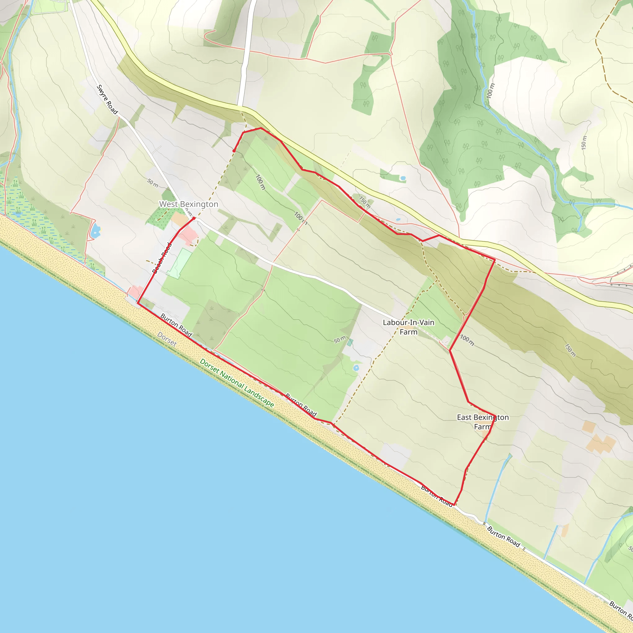 Limekiln Hill from Graston Copse mobile static map