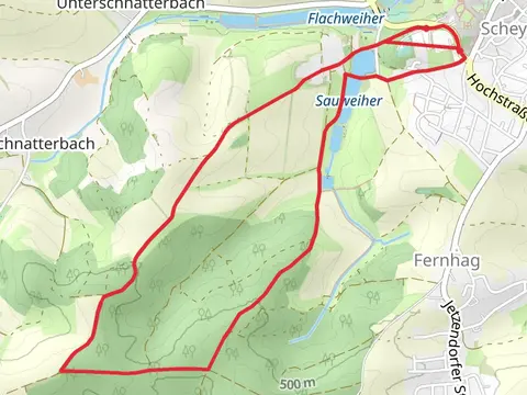 Ledererweiher and Sauweiher via Benediktenweg