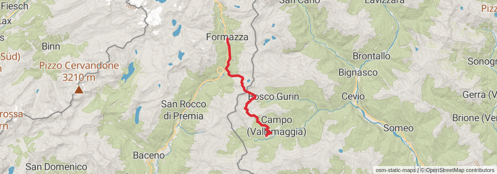 Sentiero Italia - Alps Section stage 114 Map