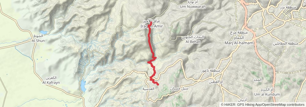 Jordan Trail stage 11 Map