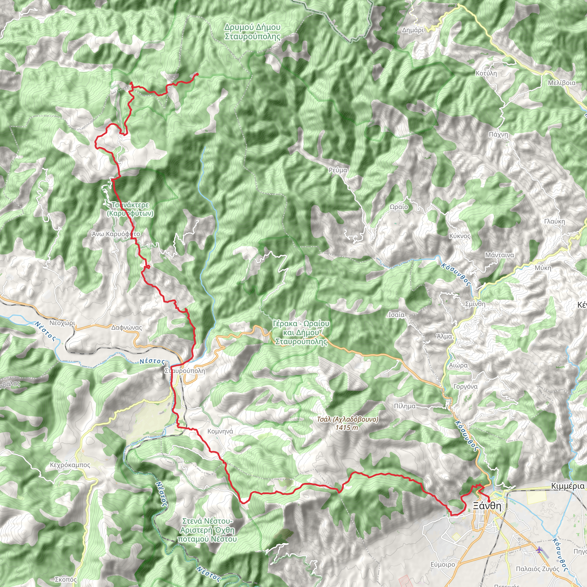 Nestos - Rodopi Trail mobile static map