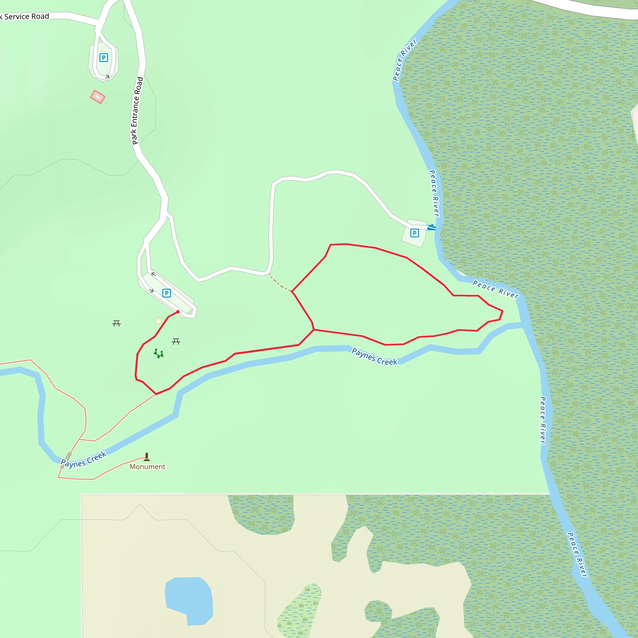 Paynes Creek Loop mobile static map