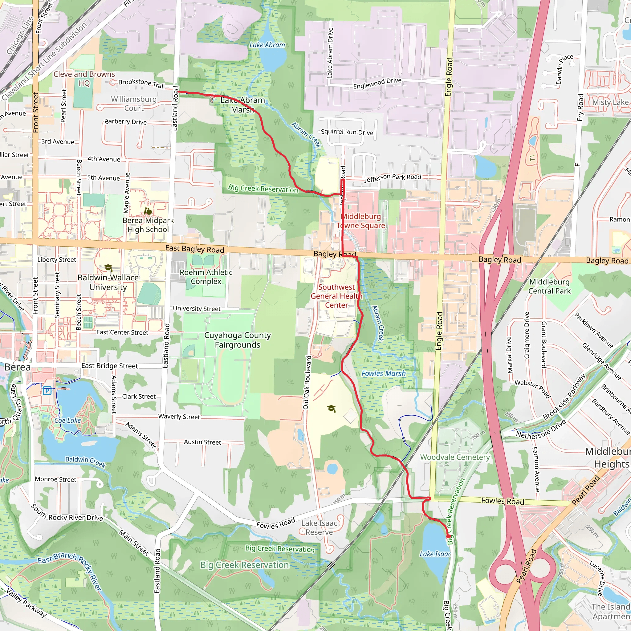 Lake to Lake Trail mobile static map