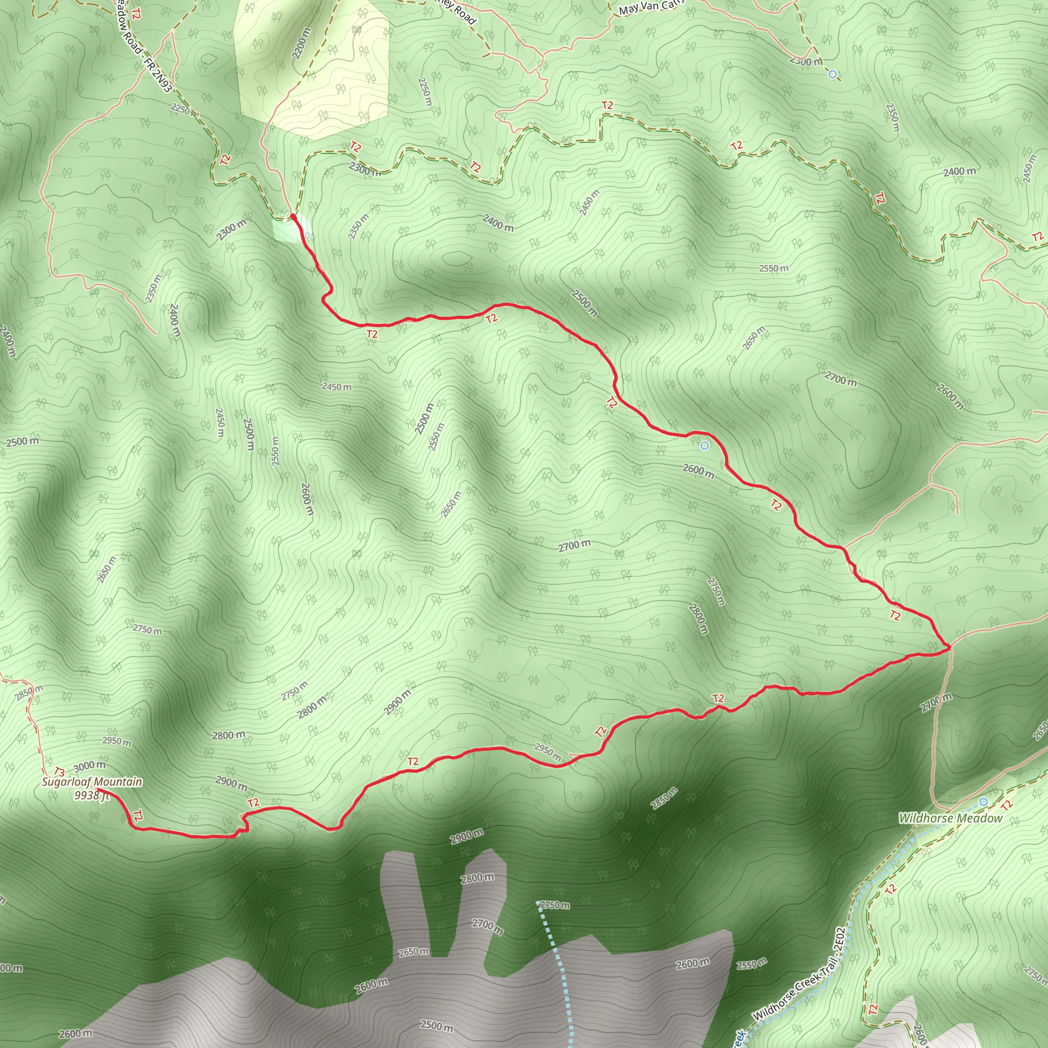 Sugarloaf National Recreation Trail mobile static map