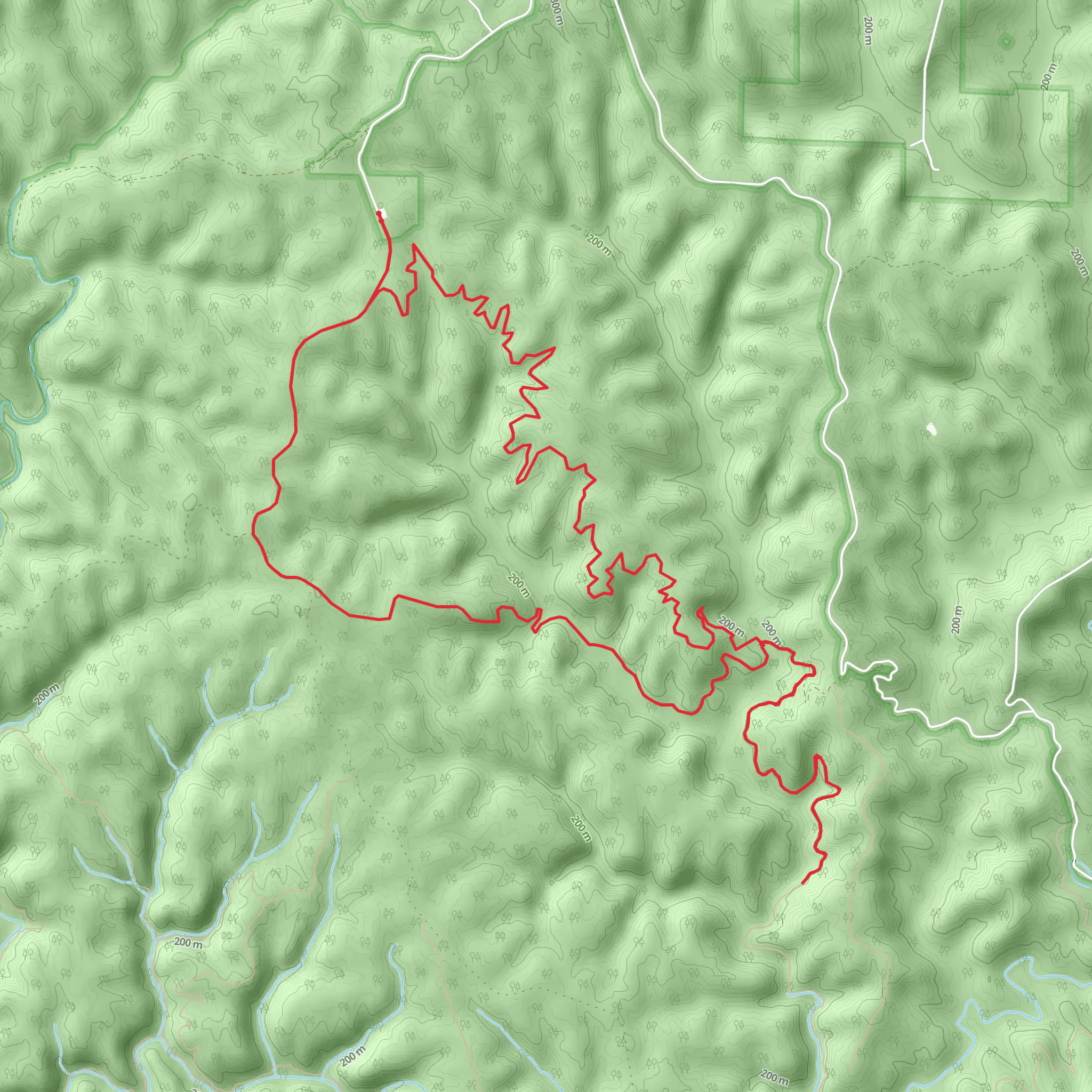 Mitchell Ridge Trail and Northwest Wild Horse Loop mobile static map