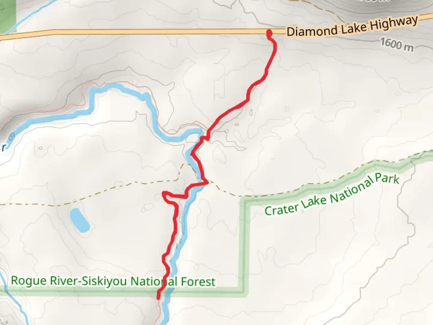 An image depicting the trail Boundary Springs Trail and its surrounding area.