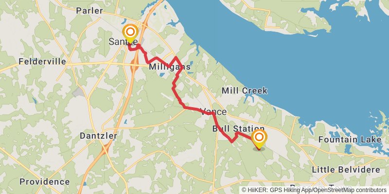 Palmetto Trail stage 31 Map