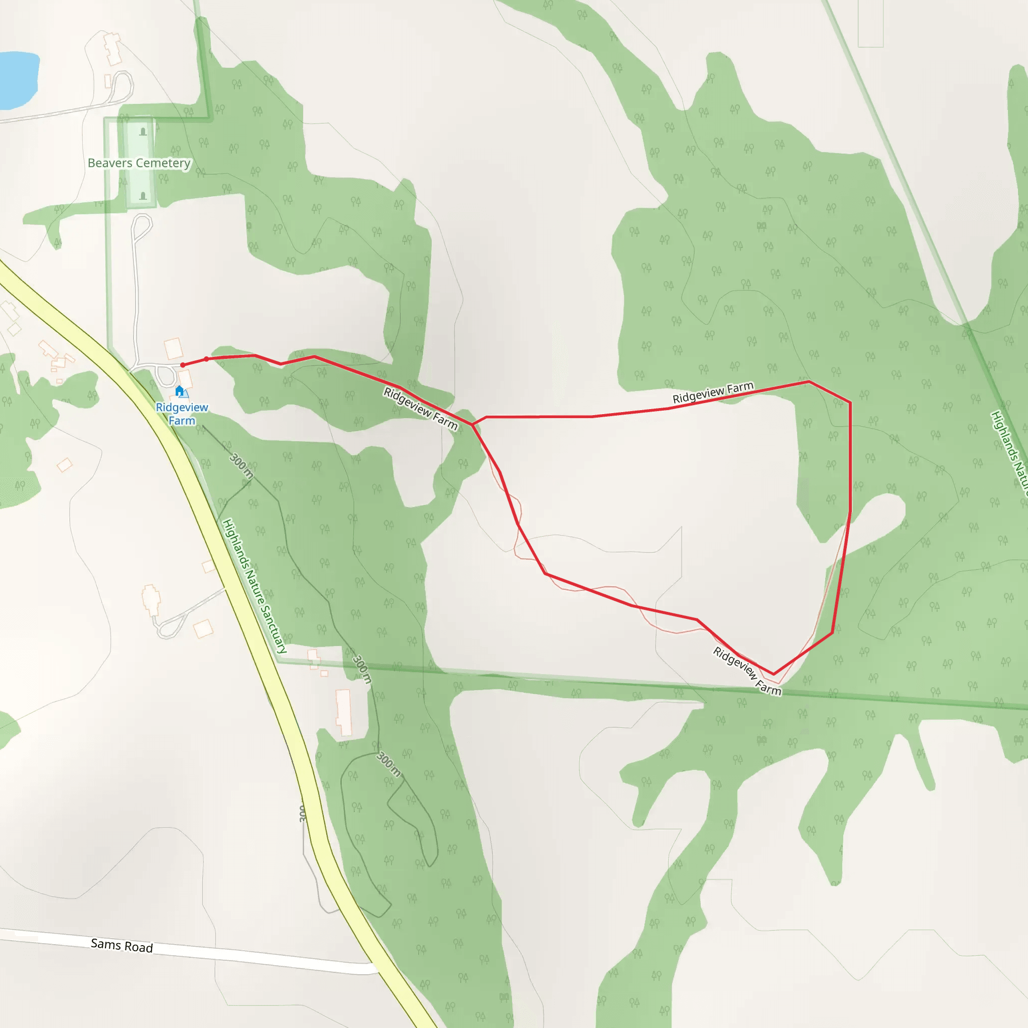 Ridgeview Farm Loop mobile static map