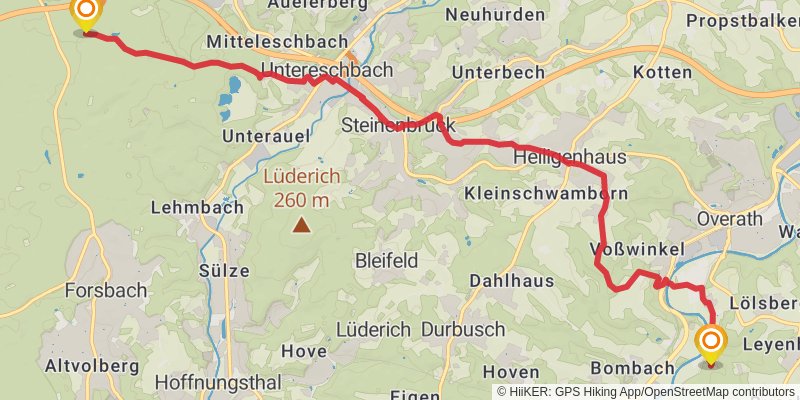 Bergischer Weg alt 3 Map