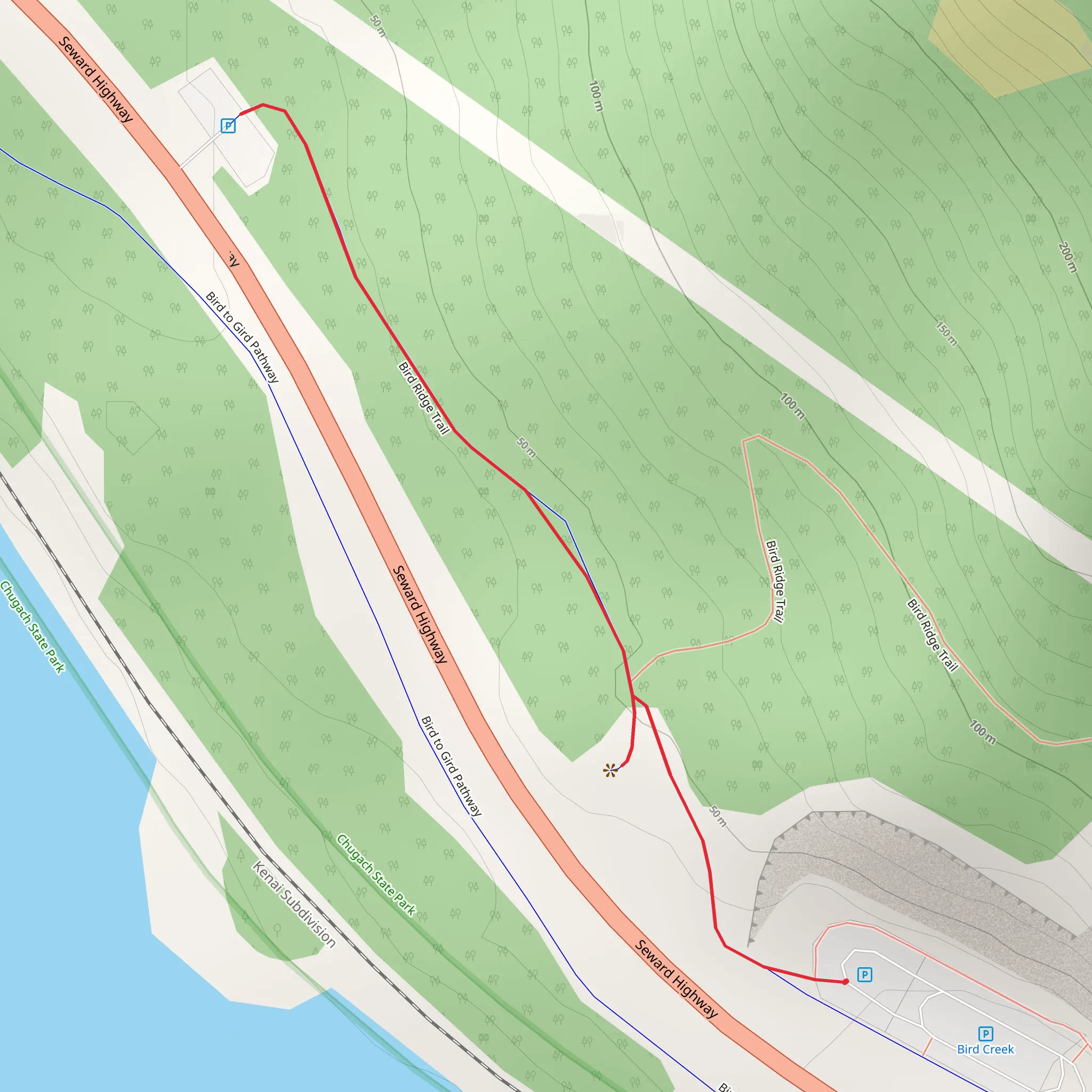 Bird Ridge Trail mobile static map