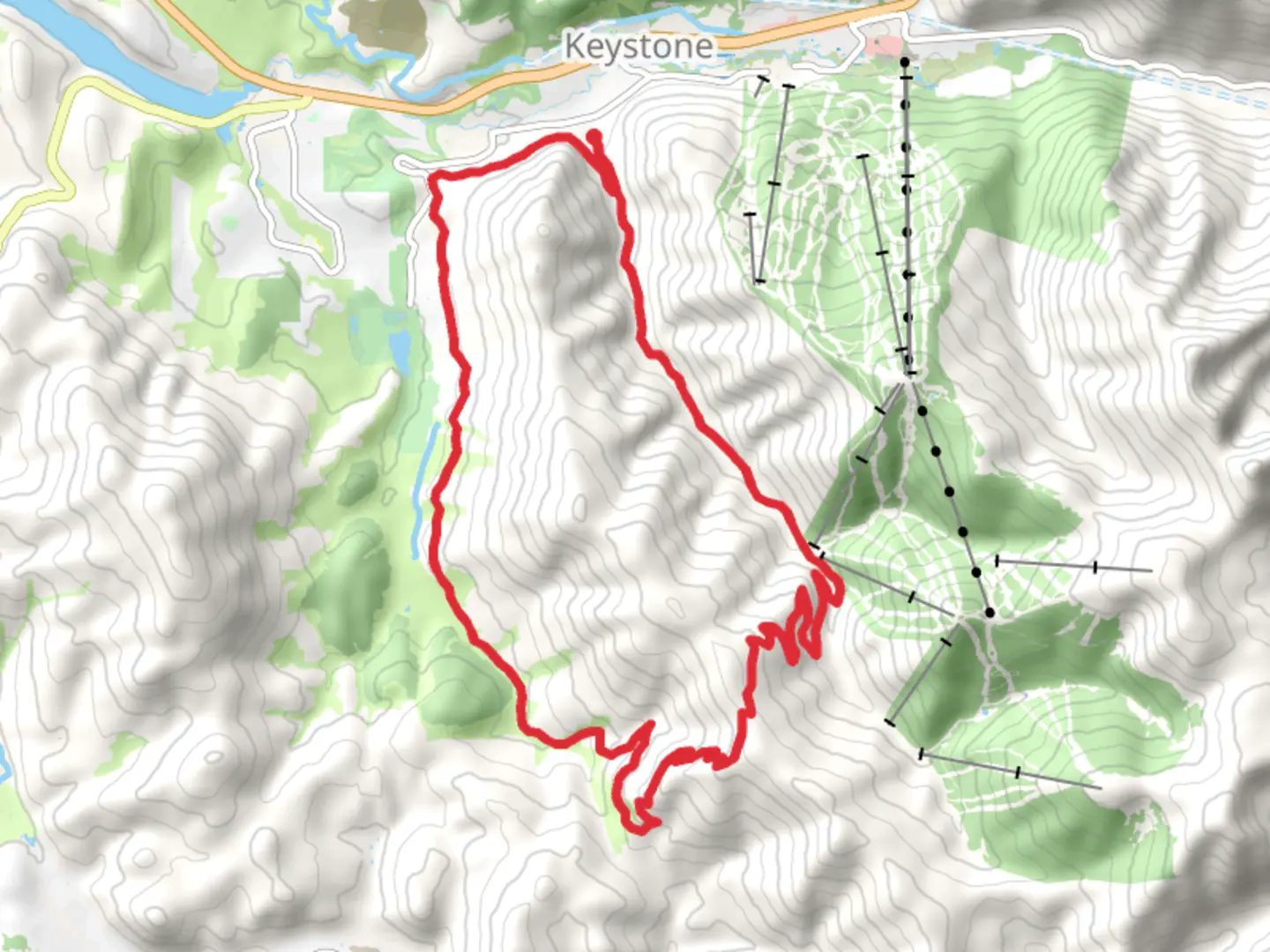 An image depicting the trail Soda Ridge and CDT Loop and its surrounding area.