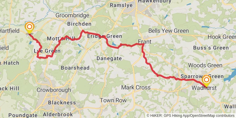 Castles of Sussex Walk stage 7 Map