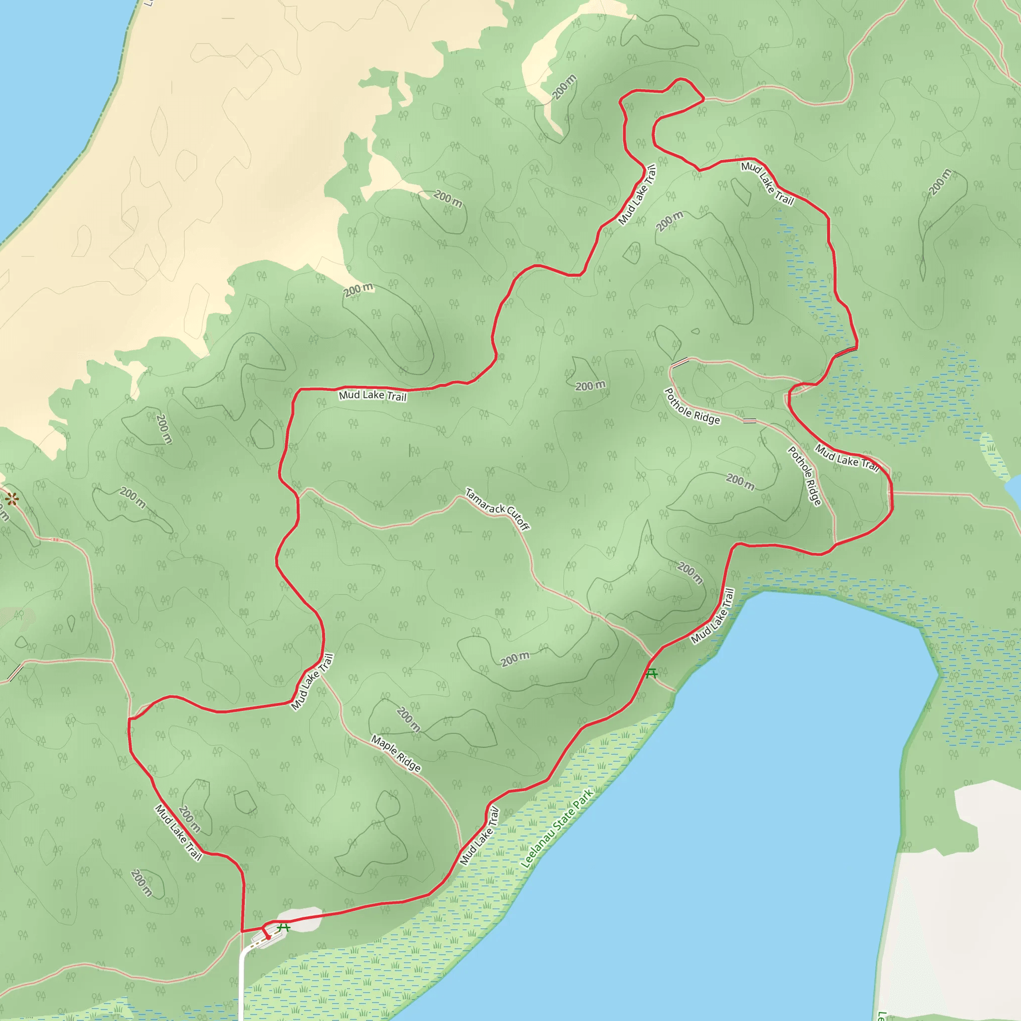 Mud Lake Loop Trail mobile static map