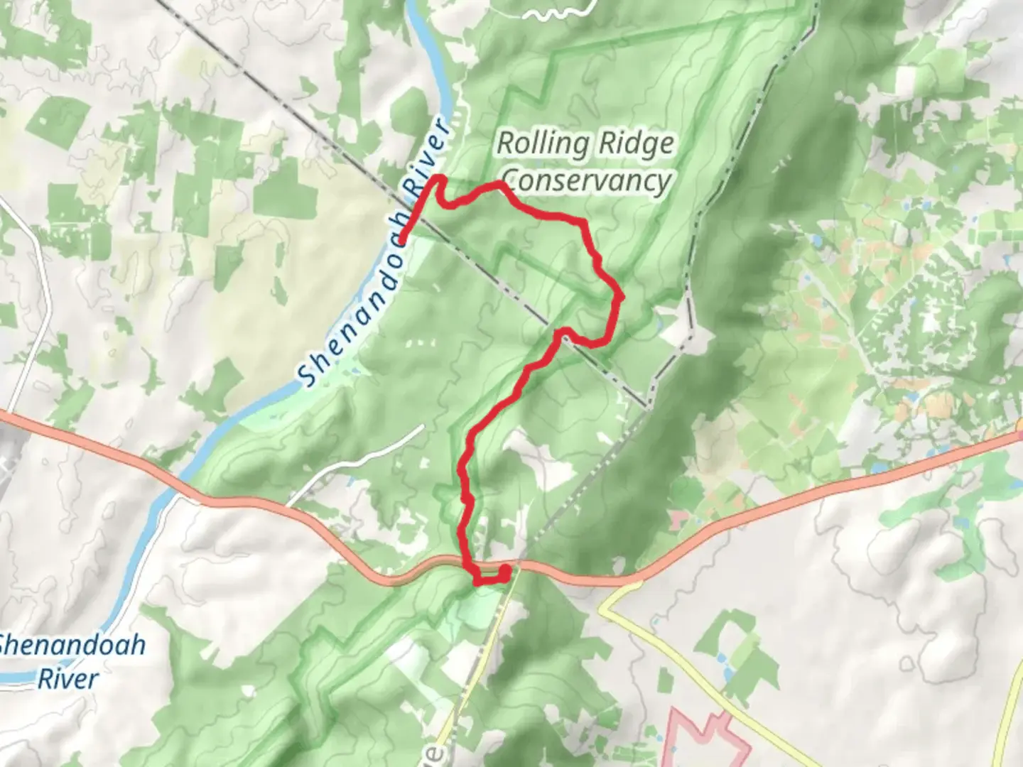 An image depicting the trail Appalachian Trail and Raven Rocks from Snickers Gap and its surrounding area.