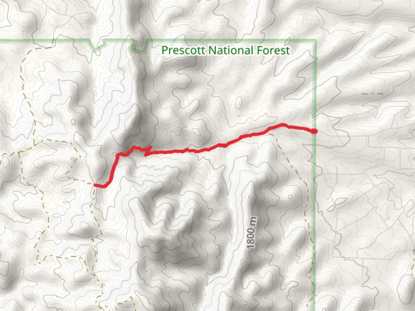 An image depicting the trail Red Mountain Trail via Charcoal Gulch Trail and its surrounding area.