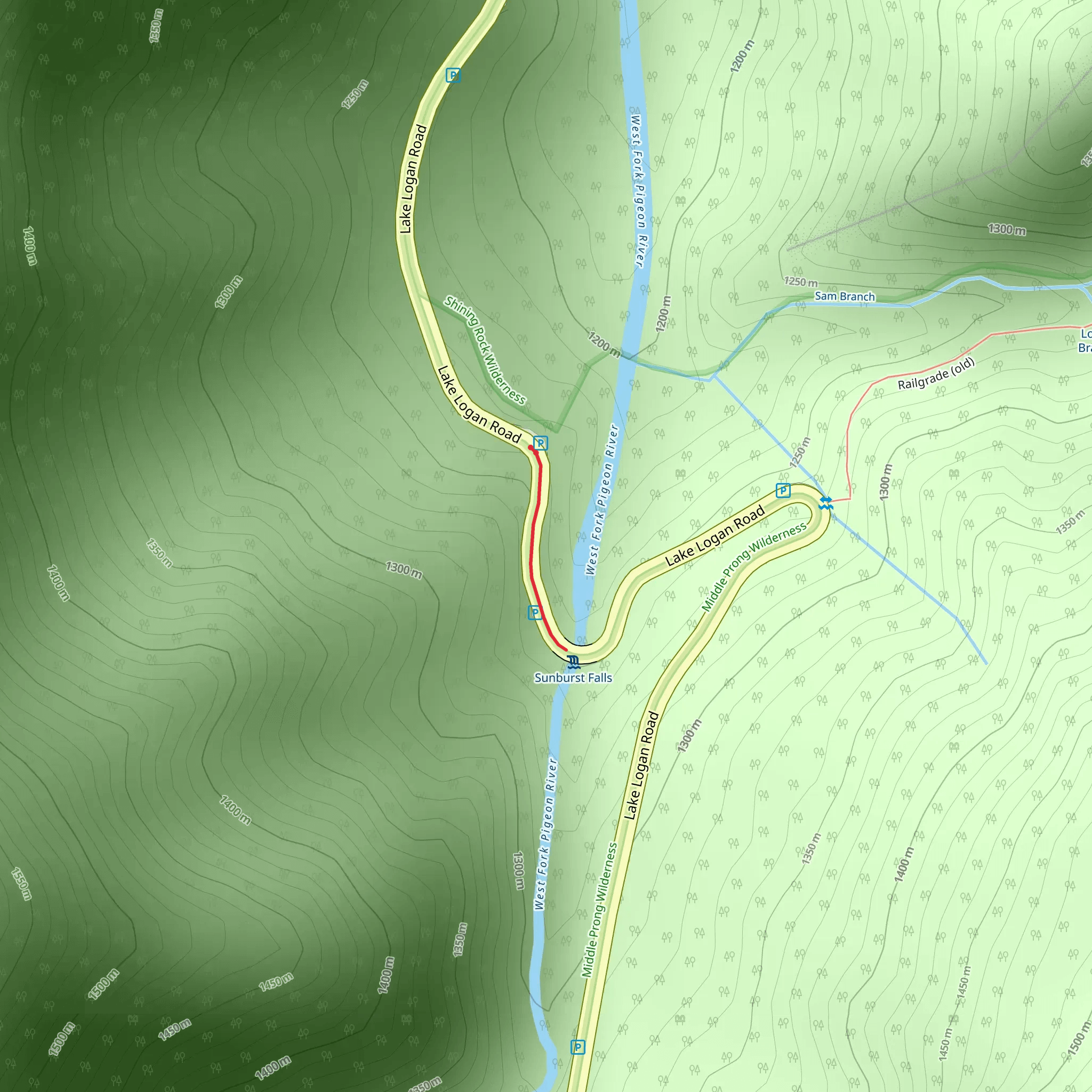 Lake Logan Road mobile static map