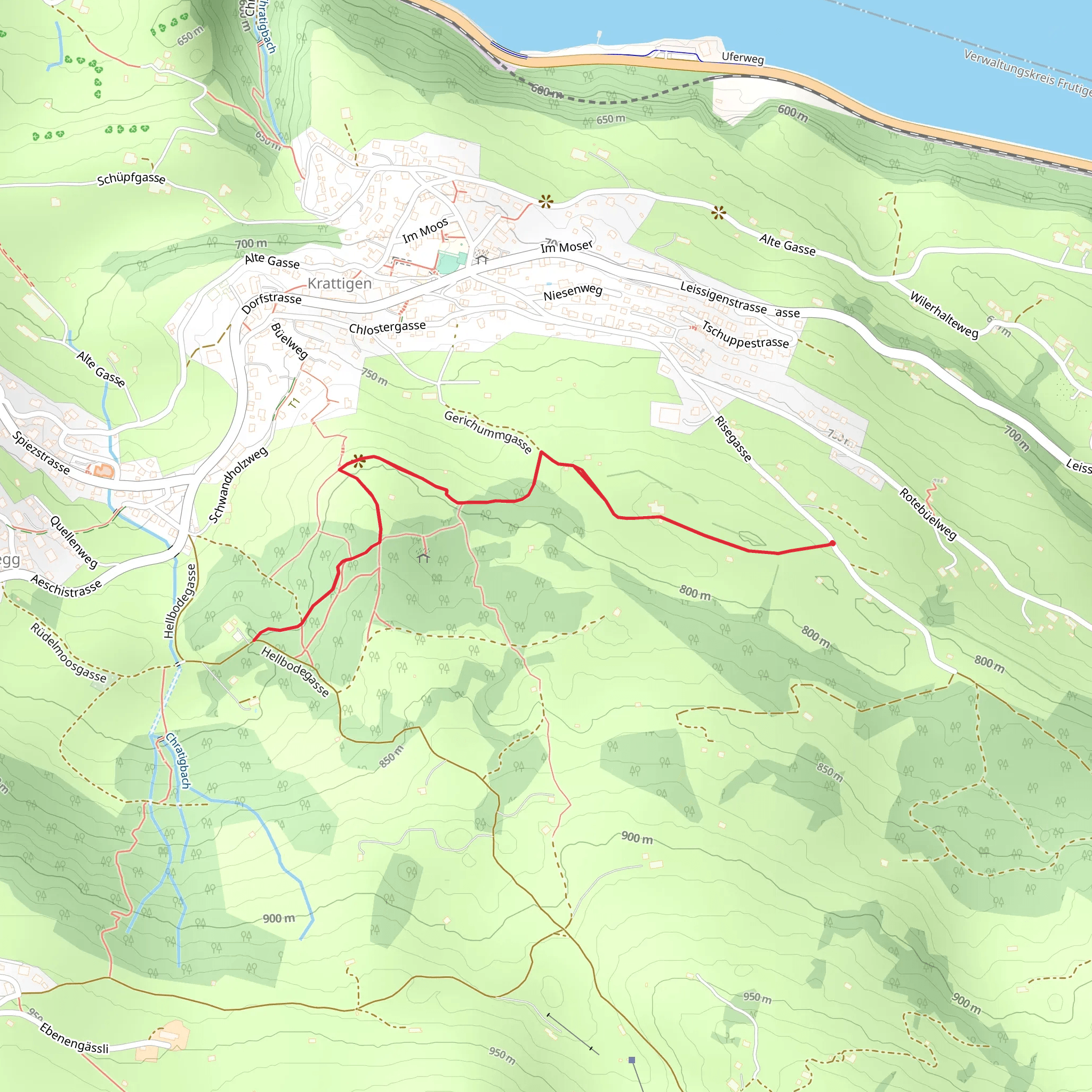 Skulpturenweg Krattigen mobile static map