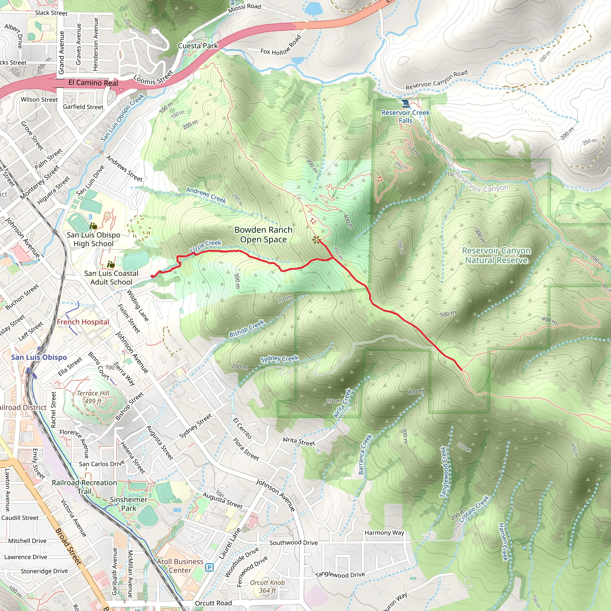 Bowden Ranch and Tower Ridge Trail mobile static map