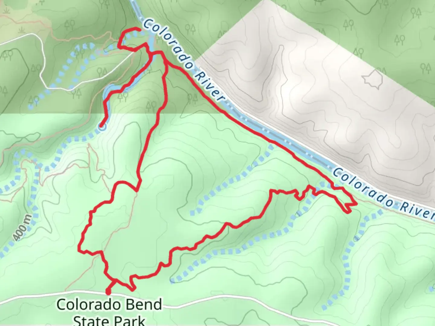 An image depicting the trail Old Gorman Road, Dogleg Canyon and Colorado River Loop and its surrounding area.