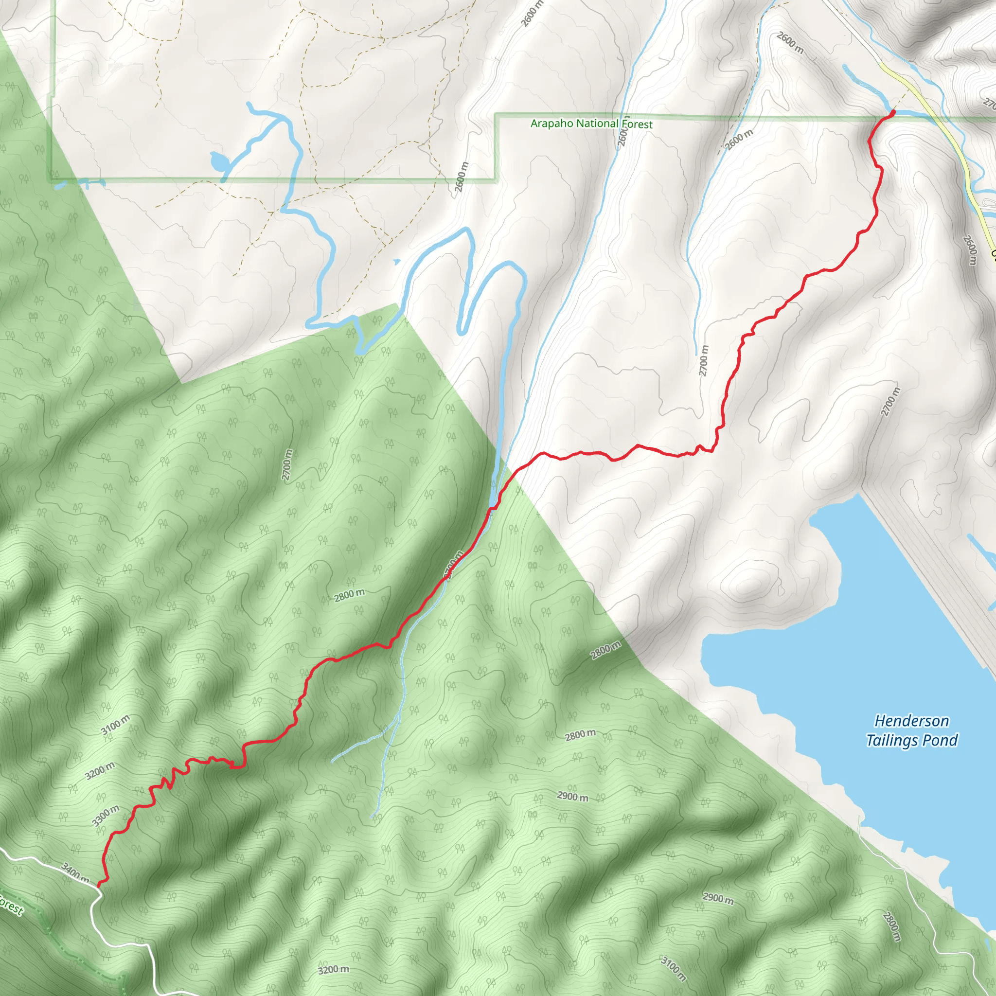 Williams Peak Trail mobile static map