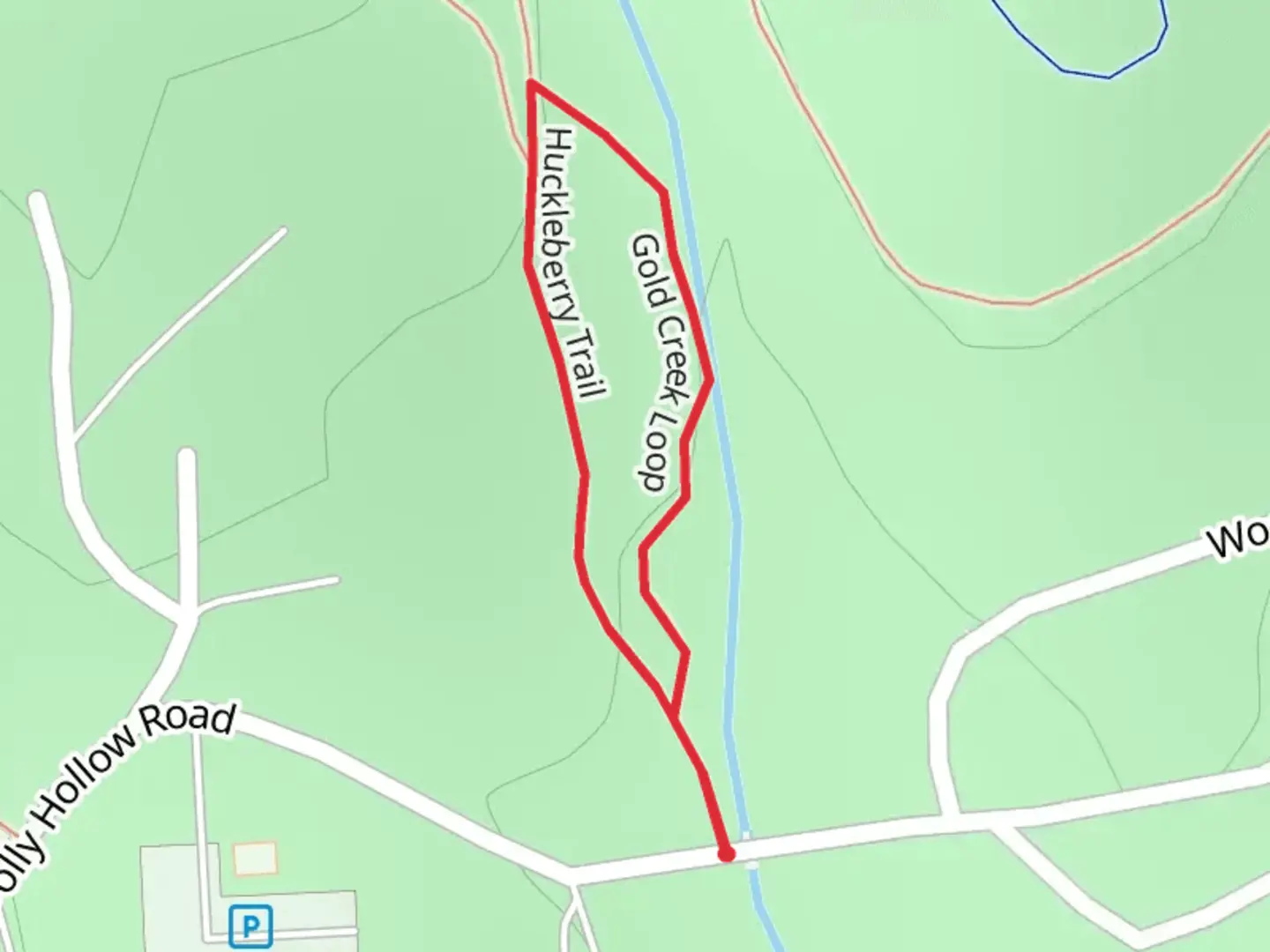 An image depicting the trail Huckleberry and Gold Creek Loop Trail and its surrounding area.