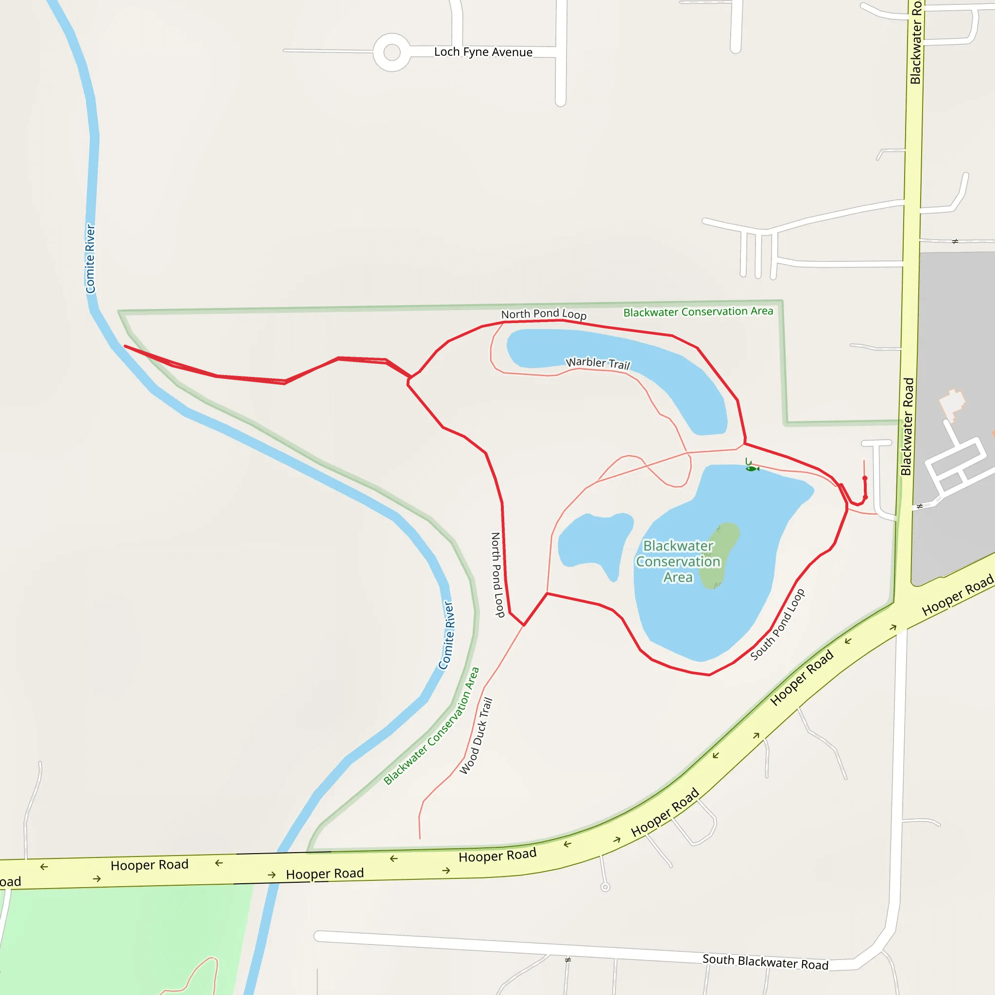 Outer Fishing and North Pond Loop mobile static map