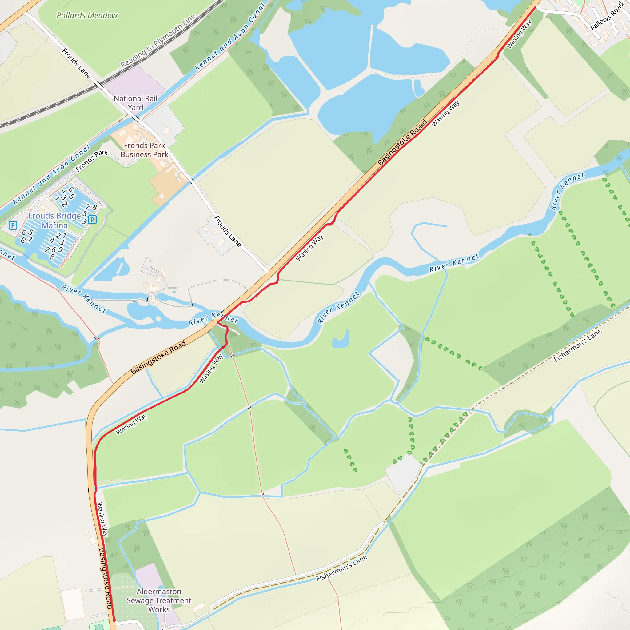 Wasing Way mobile static map