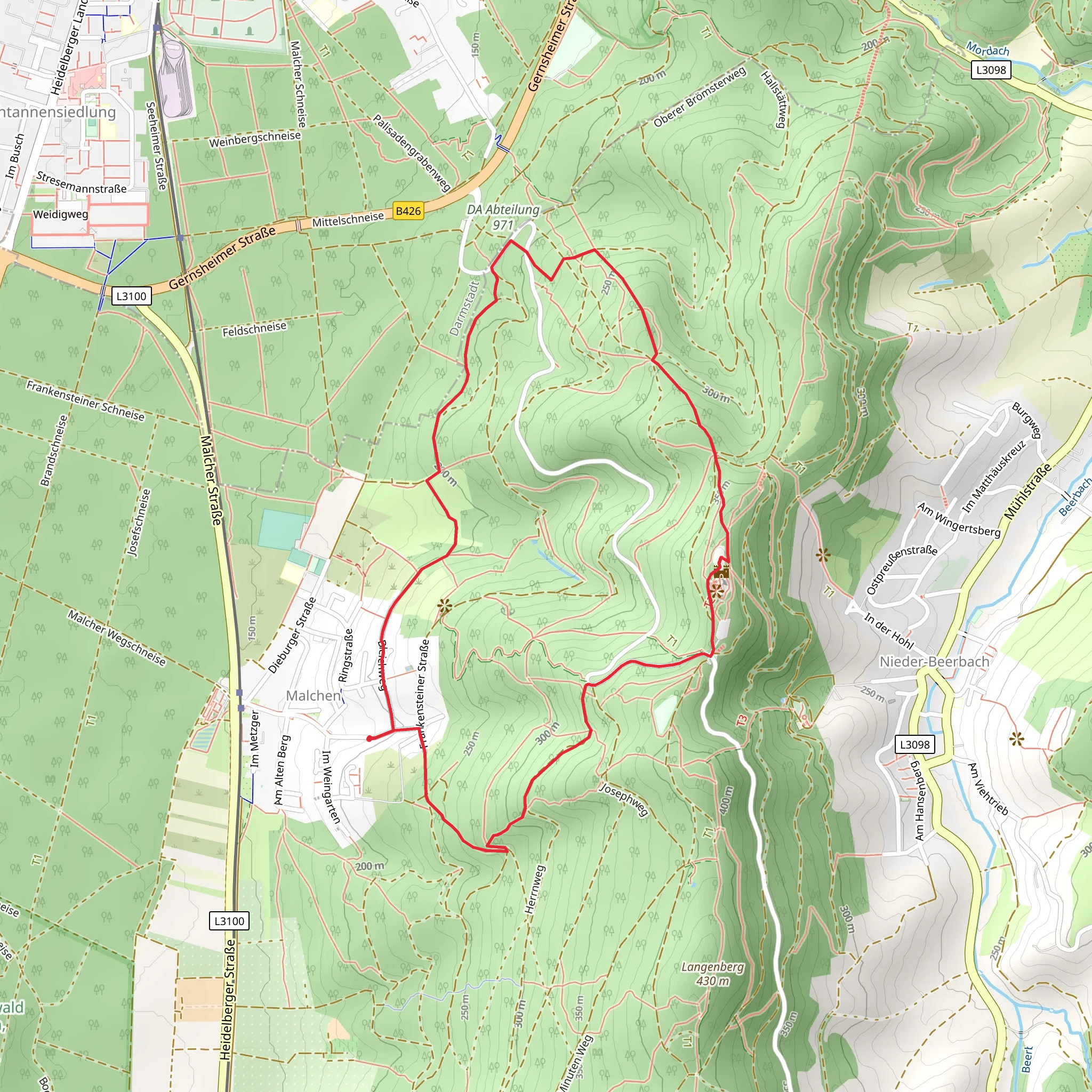 Die Rinne and Herrnweg Loop mobile static map