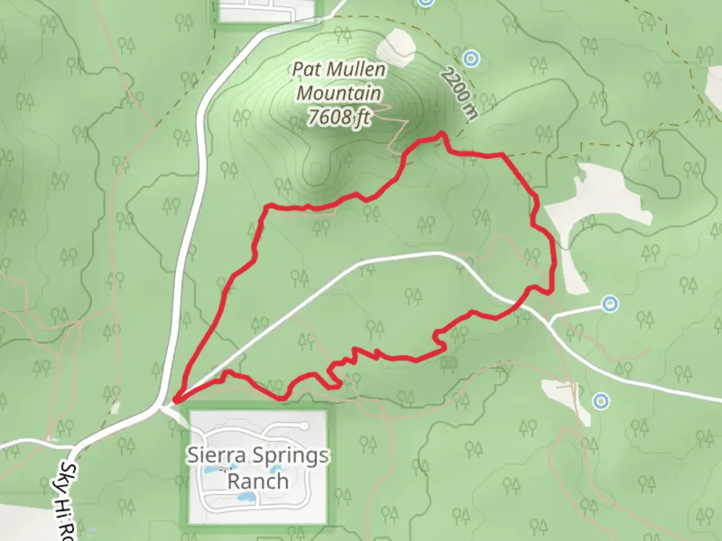 An image depicting the trail Country Club Loop Trail and its surrounding area.