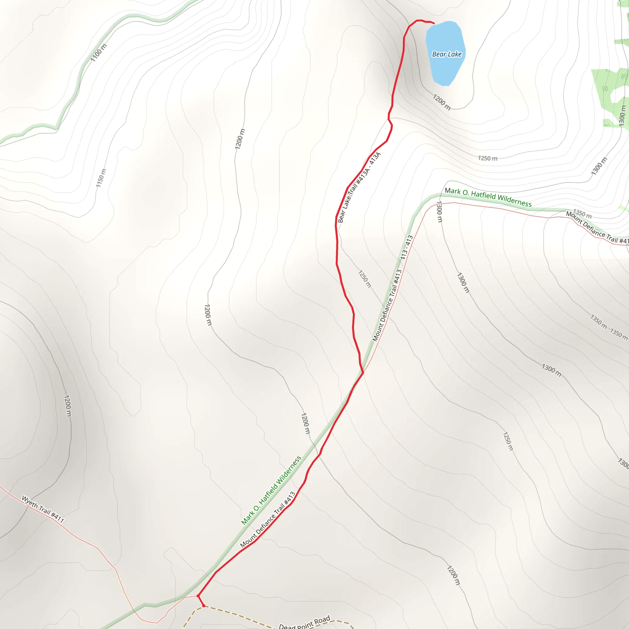 Bear Lake Trail mobile static map