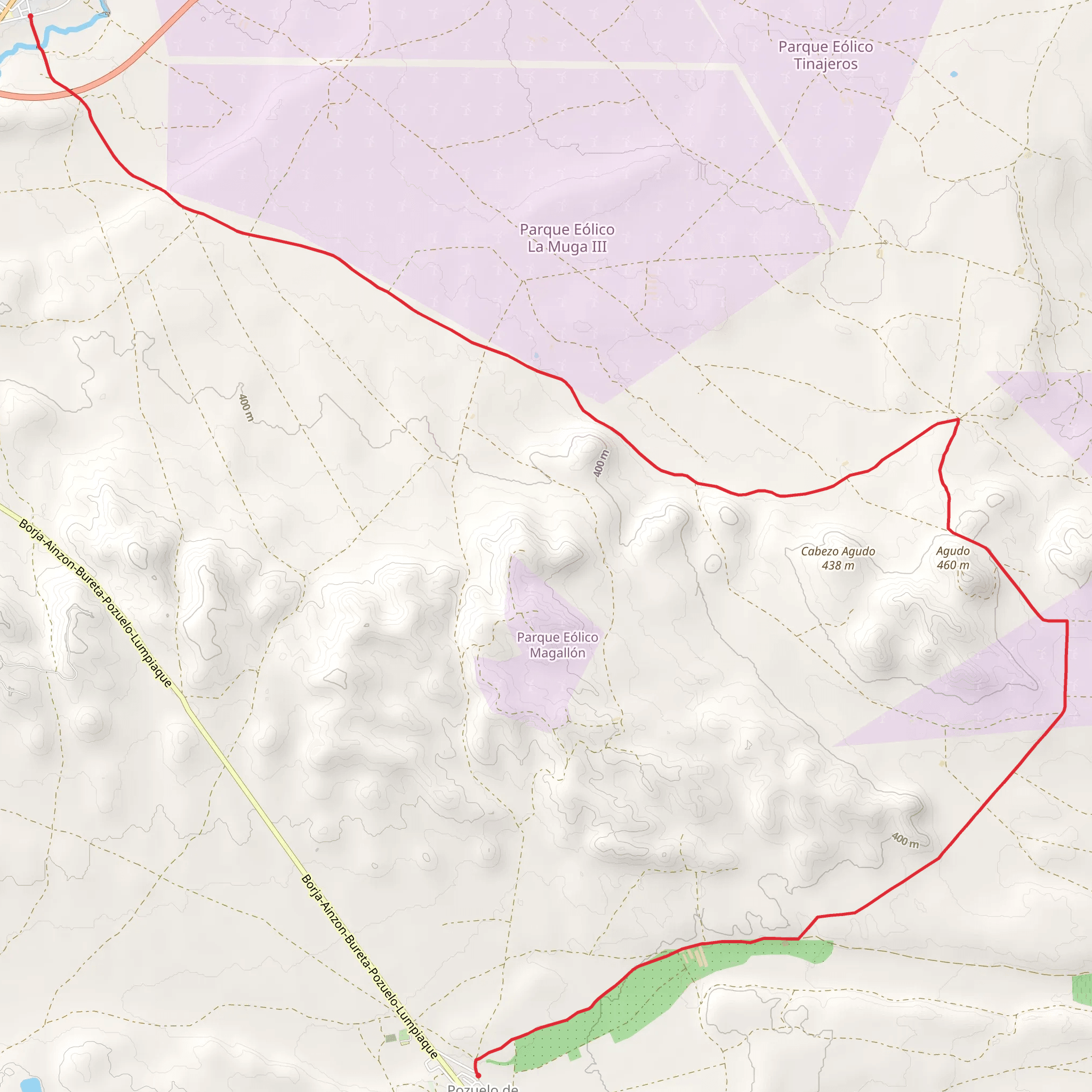 Pozuelo de Aragon - Magallon PR Z 165b mobile static map