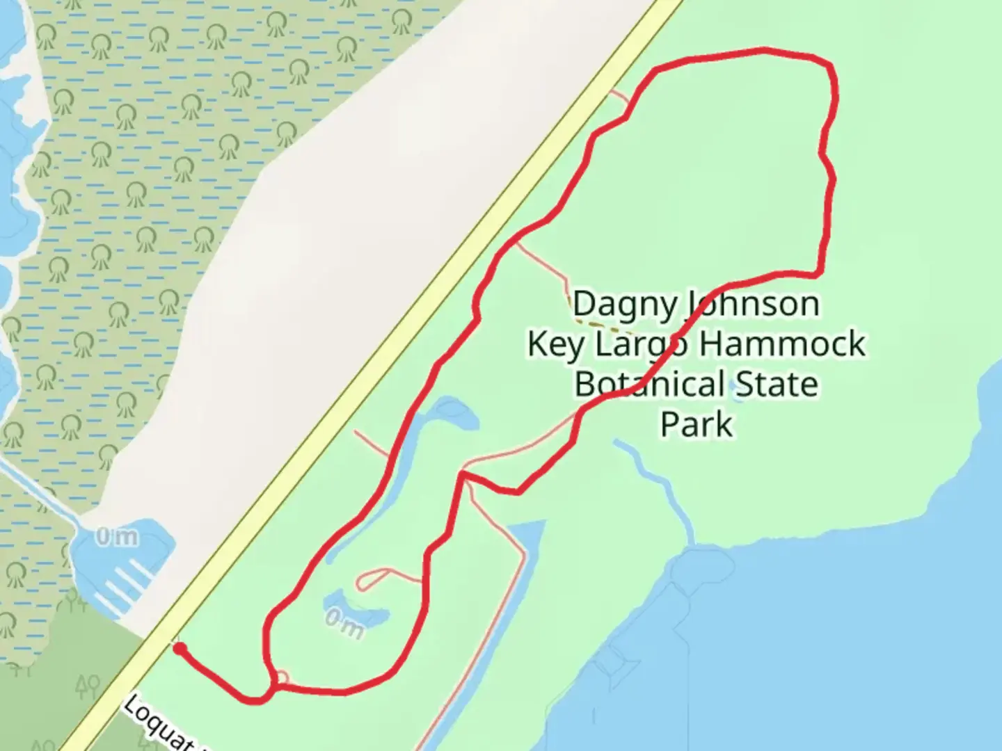 An image depicting the trail Port Bougainville Loop Trail and its surrounding area.