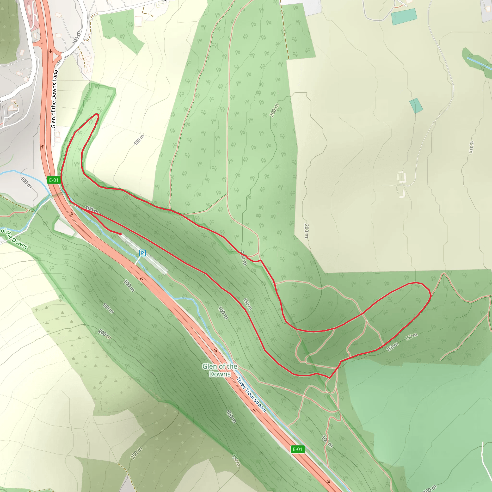 Glen of the Downs Loop mobile static map