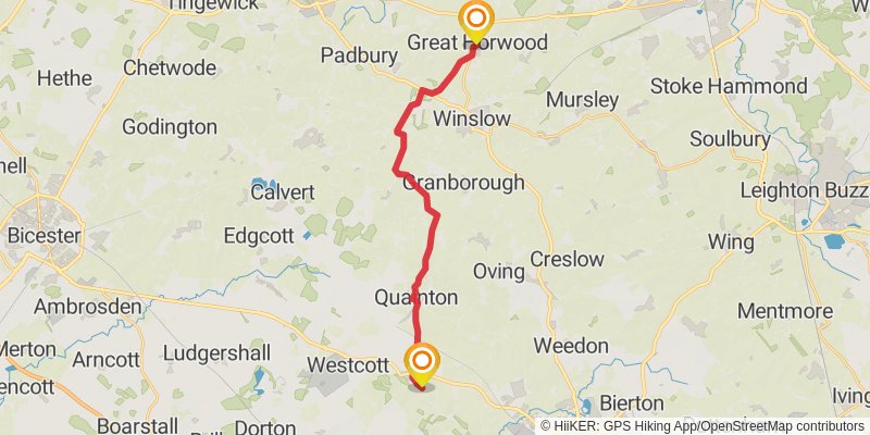 North Bucks Way stage 2 Map