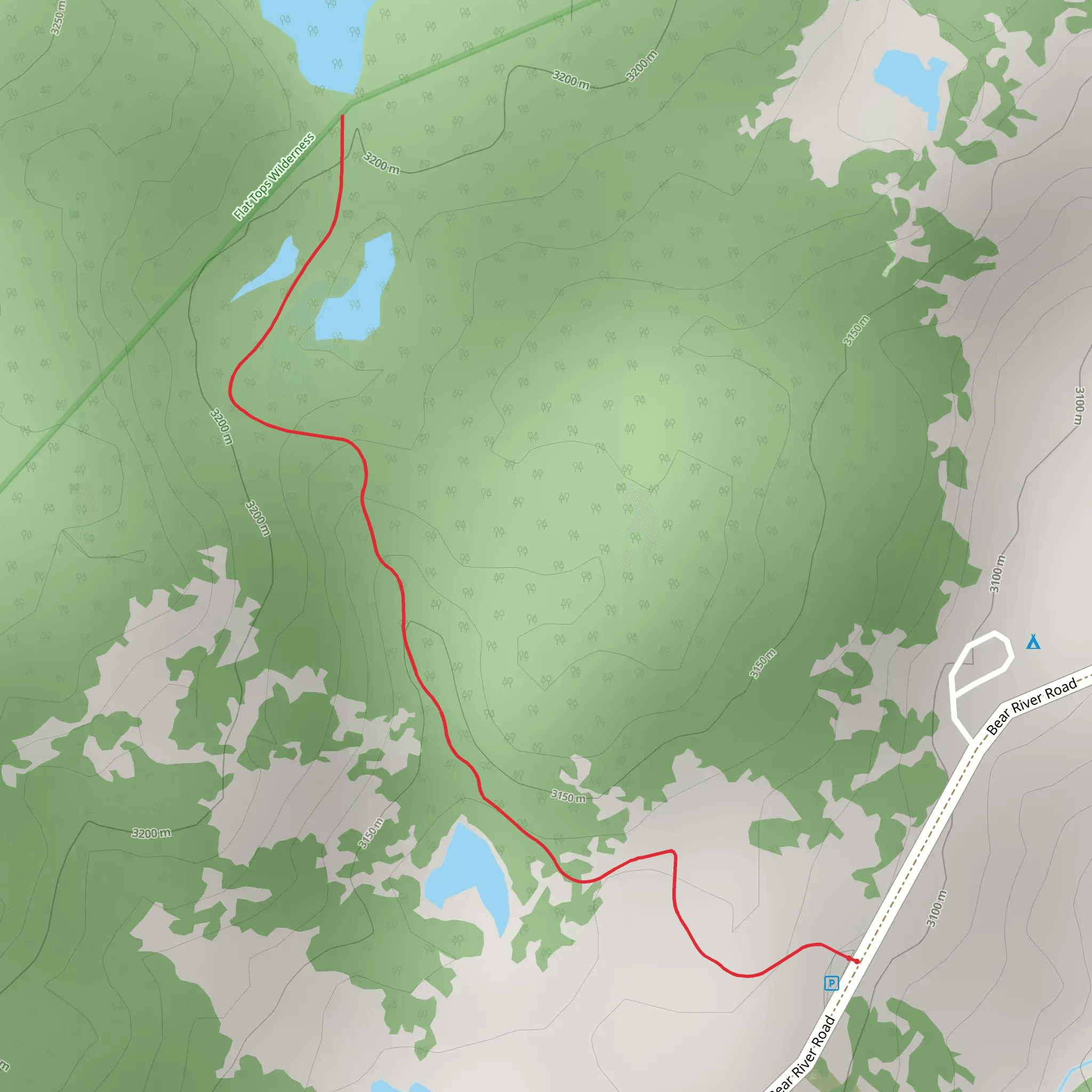 Smith Lake Trail mobile static map