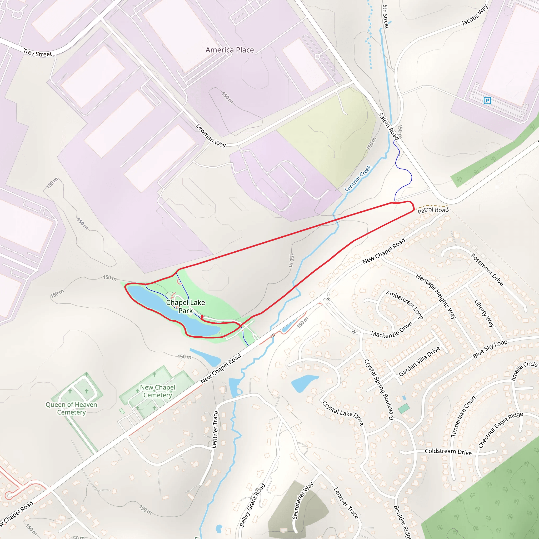 Chapel Lake Park Loop mobile static map