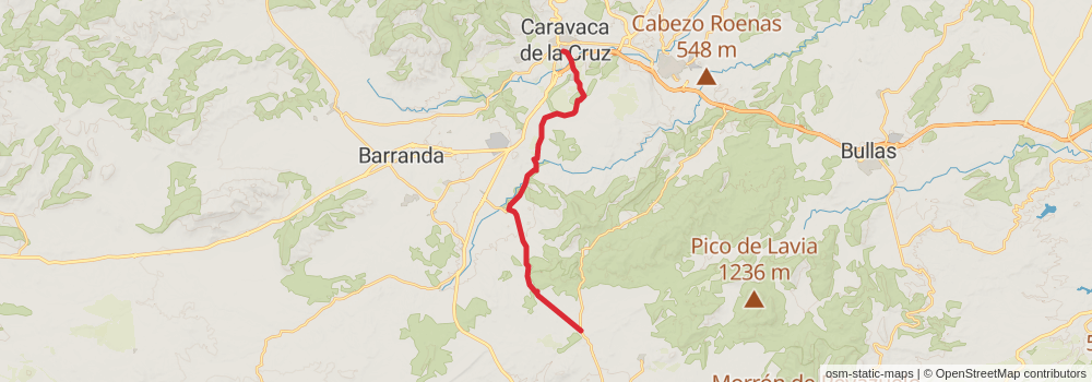 GR 253 Camino de la Cruz del Alto Guadalentín stage 6 Map