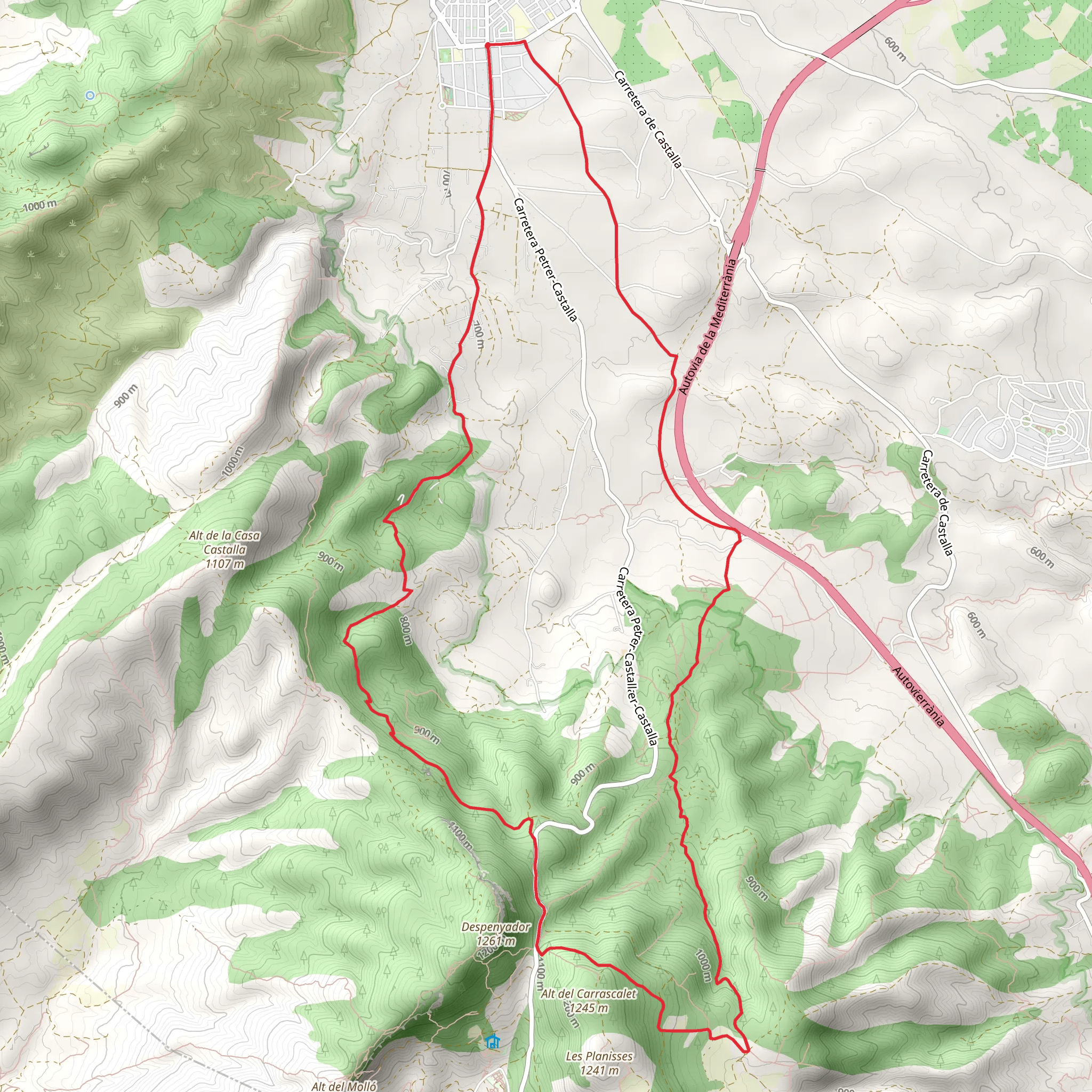 Castalla - Planisses - Castalla PR CV 085 mobile static map