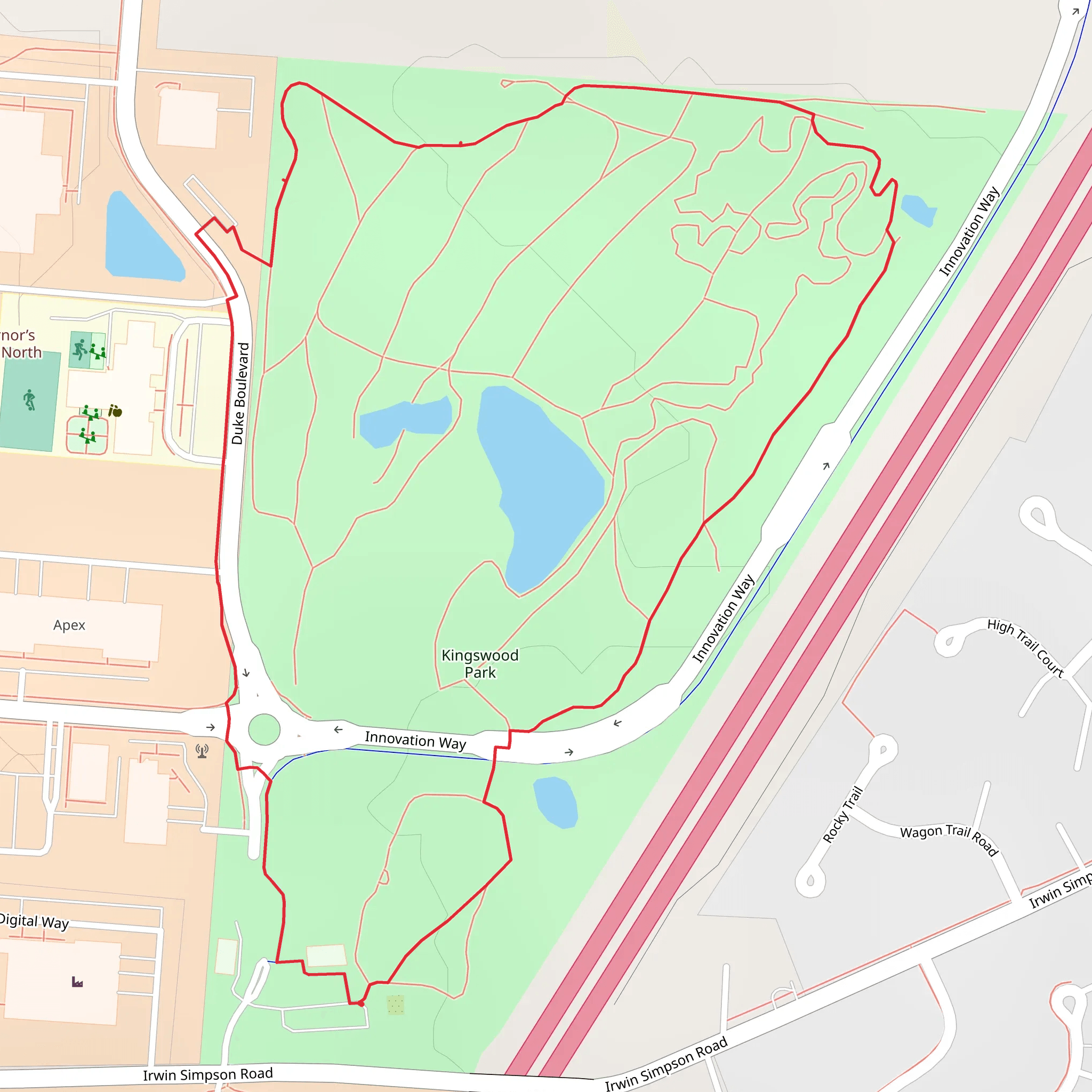 Kingswood Park Loop mobile static map