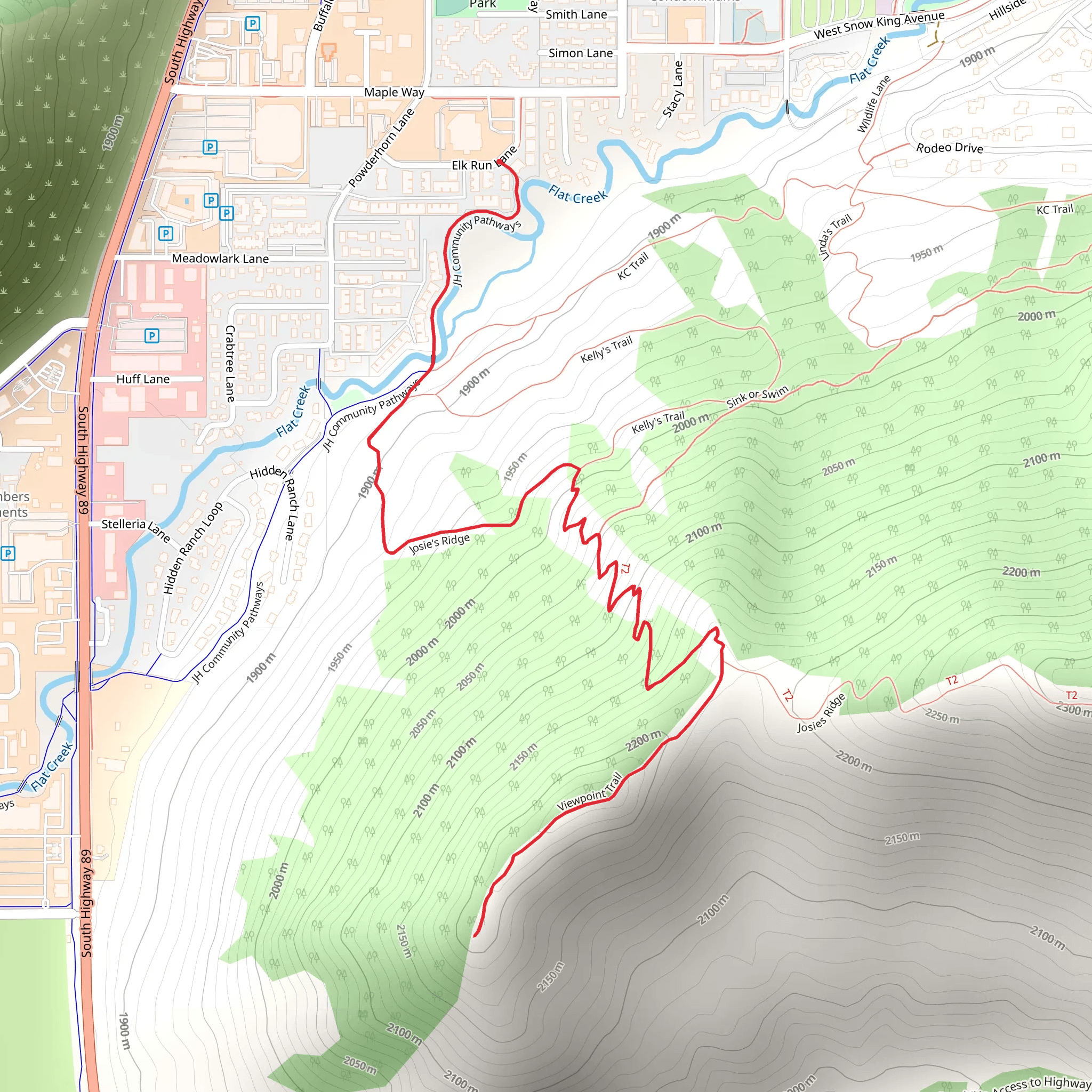 Russ Garaman Pathway - Josies Ridge - Viewpoint Trail mobile static map