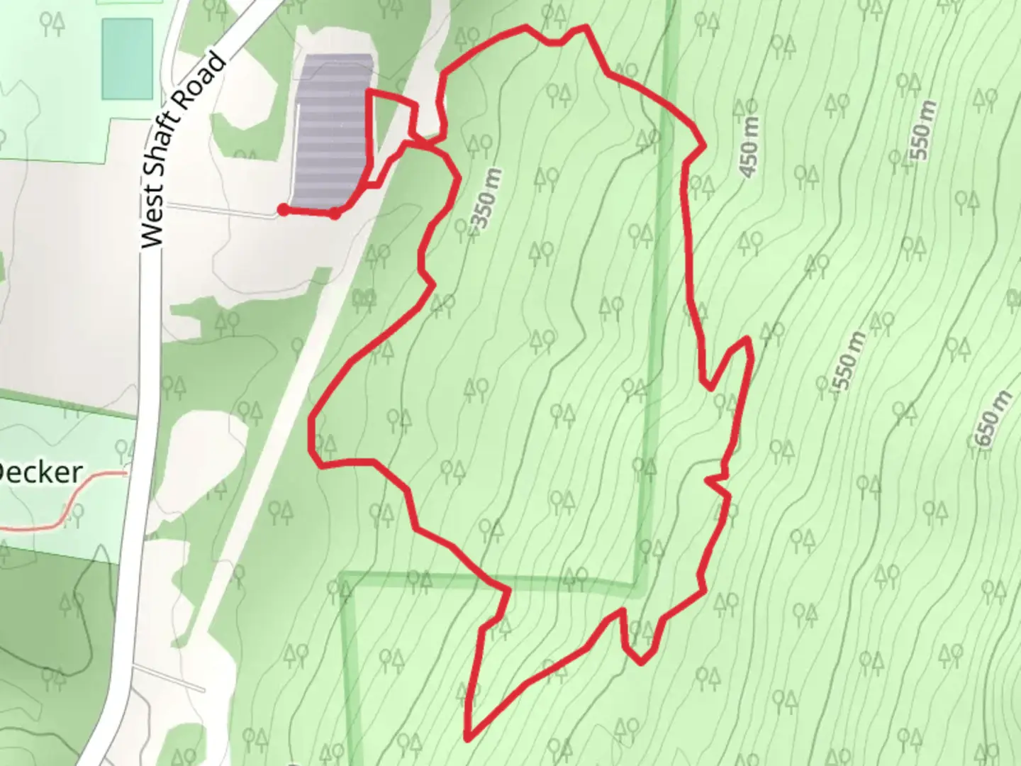 An image depicting the trail Gravel Pit Loop and its surrounding area.