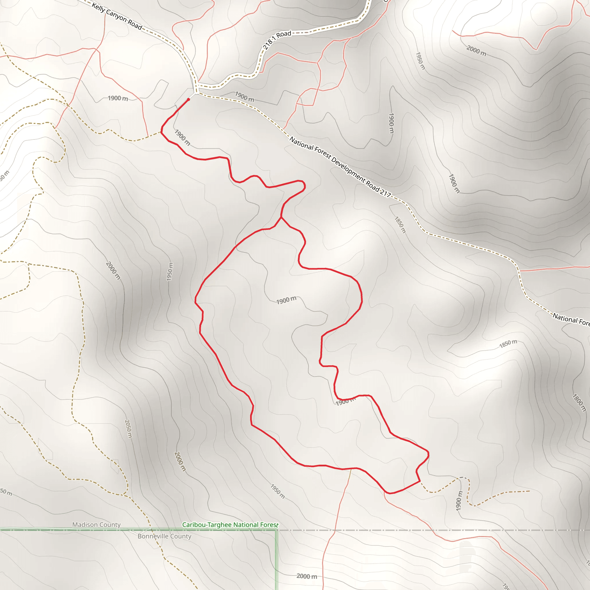 Buckhorn Spring Loop mobile static map