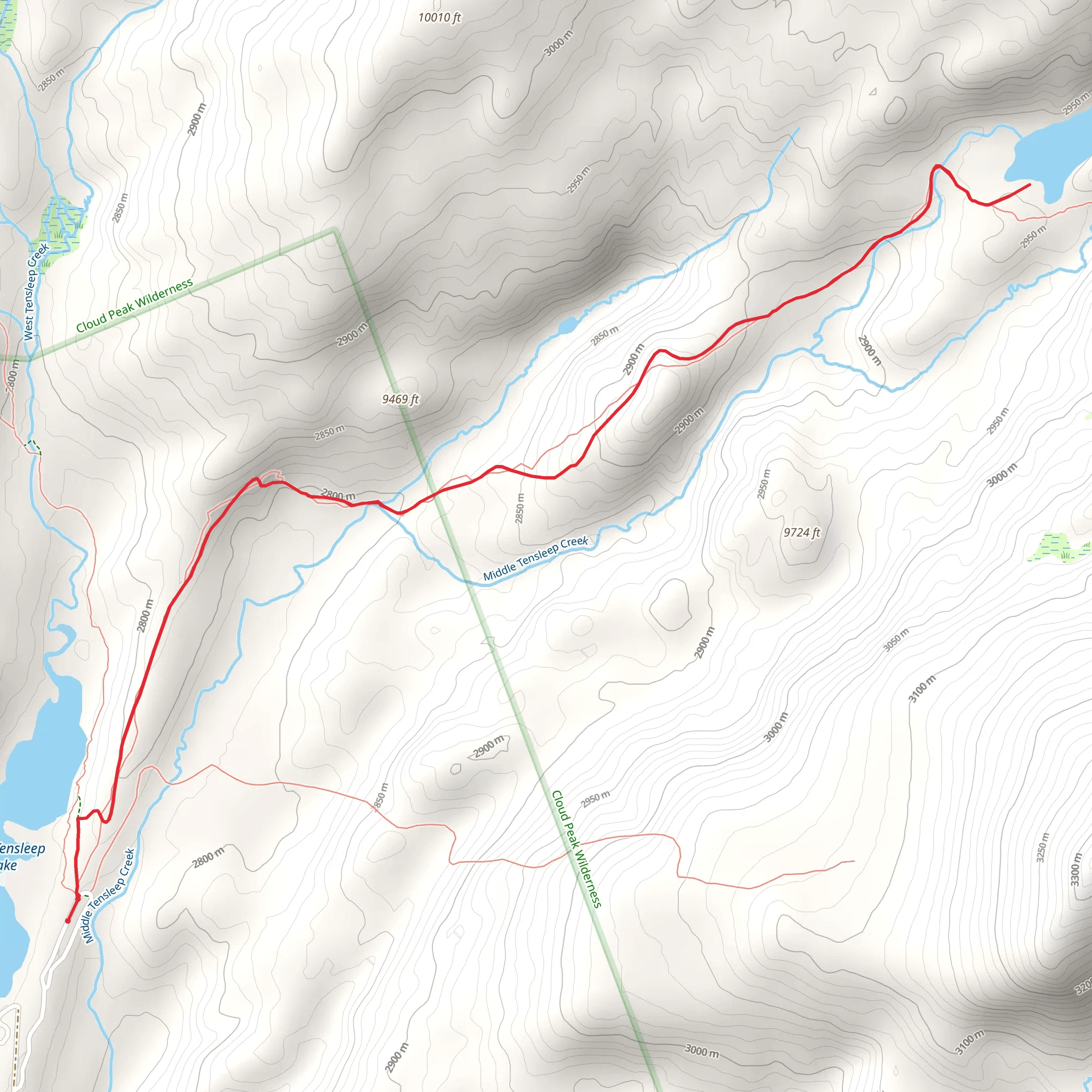 Mirror Lake via Trail 065 mobile static map